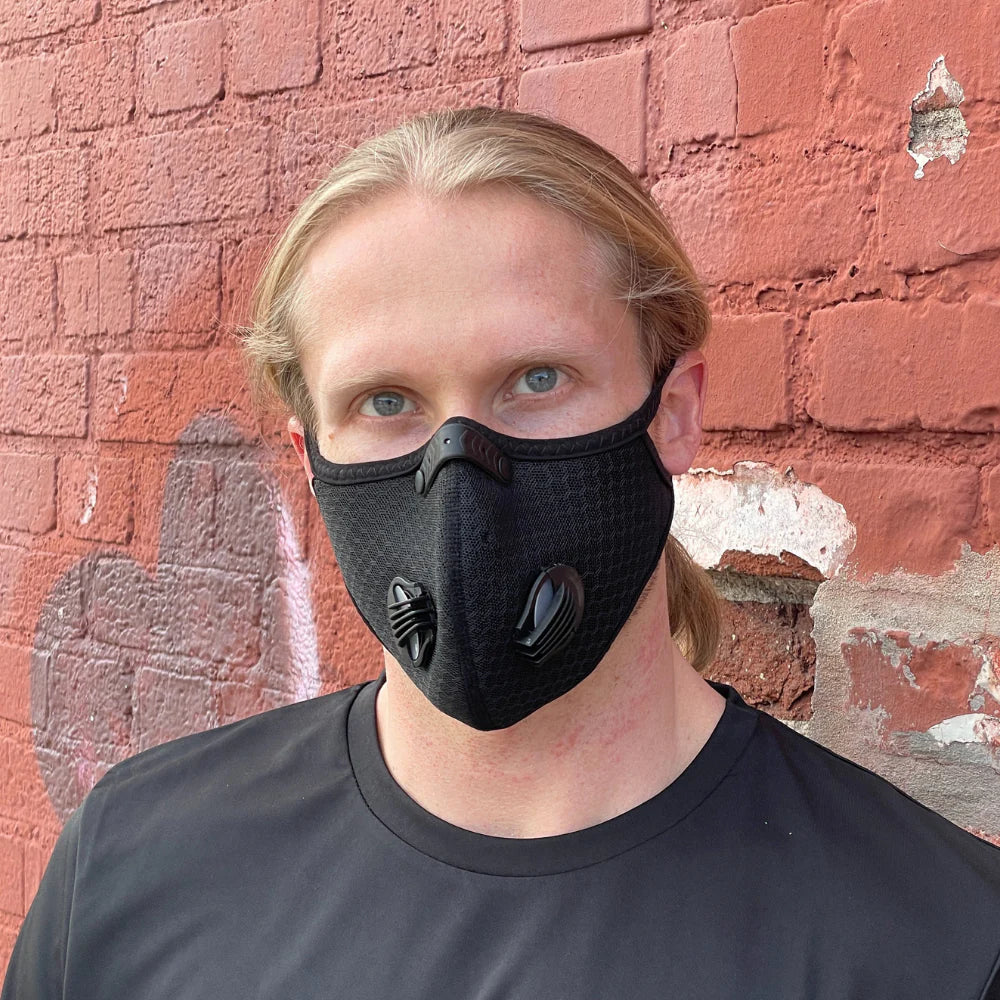 Jupitergear Performance Sports Face Mask with Activated Carbon Filter and Breathing Valves